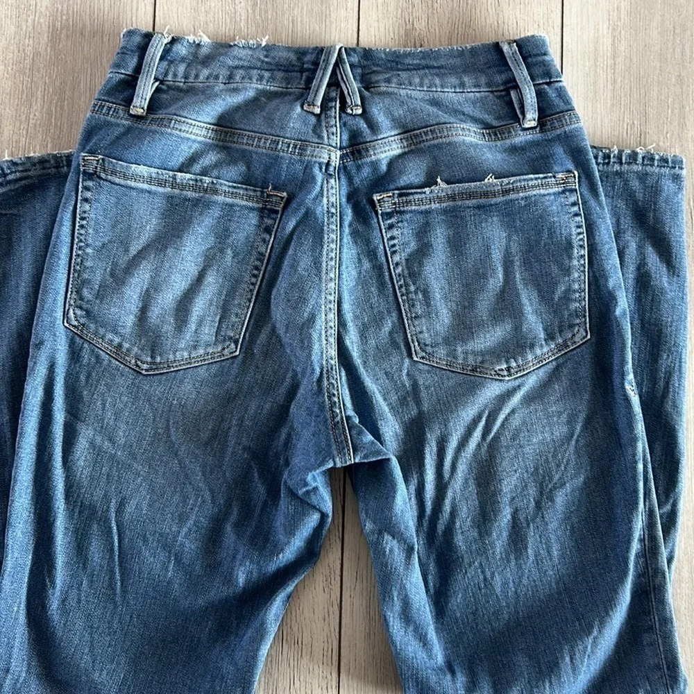 Good American SoftTech straight ankle jeans size 27